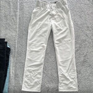 adidas Kids White Open Hem Baseball Pants NWT